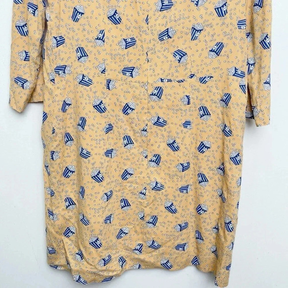 Modcloth Size M Emily And Fin Popcorn Printover Three Quarter Sleeve Shift Dress - Picture 9 of 10